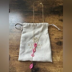 Kendra Scott Greta Y Necklace in Gold and Pink Mix